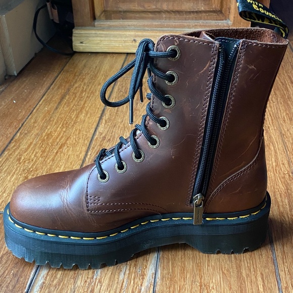 Dr. Martens Brown Combat Boots - Picture 5 of 6